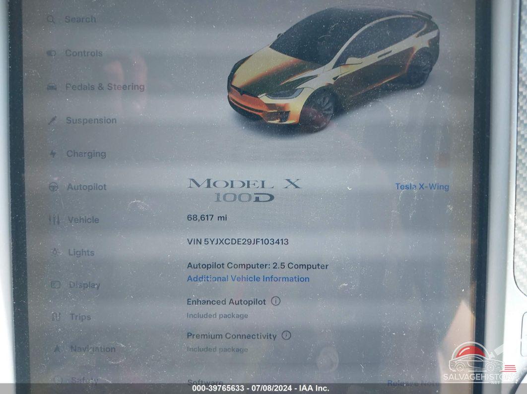 5YJXCDE29JF103413 2018 TESLA MODEL X photo no. 7