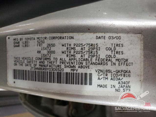 JT3HN86R8Y0306520 2000 TOYOTA 4RUNNER photo no. 13
