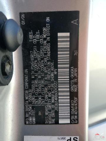 JTEBU14R860092037 2006 TOYOTA 4RUNNER photo no. 13