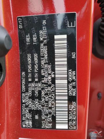 JTEBU5JR7H5417679 2017 TOYOTA 4RUNNER photo no. 13