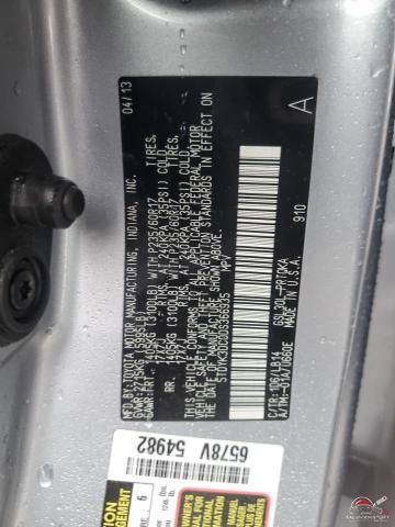 5TDYK3DC0DS366935 2013 TOYOTA All Models photo no. 12