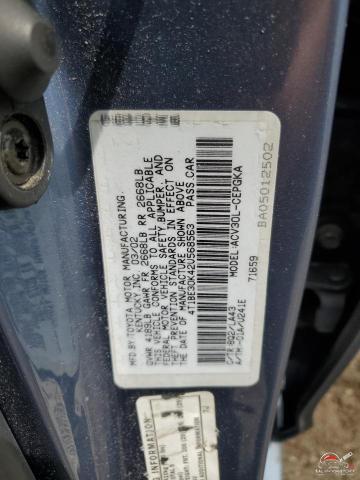 4T1BE30K42U568563 2002 TOYOTA CAMRY photo no. 12