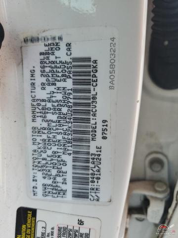 4T1BE32K34U287791 2004 TOYOTA CAMRY photo no. 12