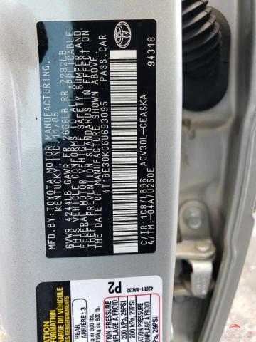 4T1BE30K06U693095 2006 TOYOTA CAMRY photo no. 12