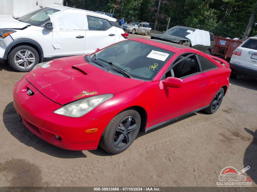 JTDDR32T110110847 2001 TOYOTA CELICA photo no. 2