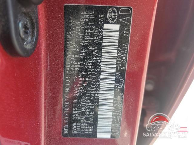 2T1BR32E28C922456 2008 TOYOTA COROLLA photo no. 12
