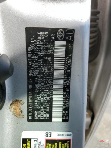 2T1BU4EE2BC699911 2011 TOYOTA COROLLA photo no. 12