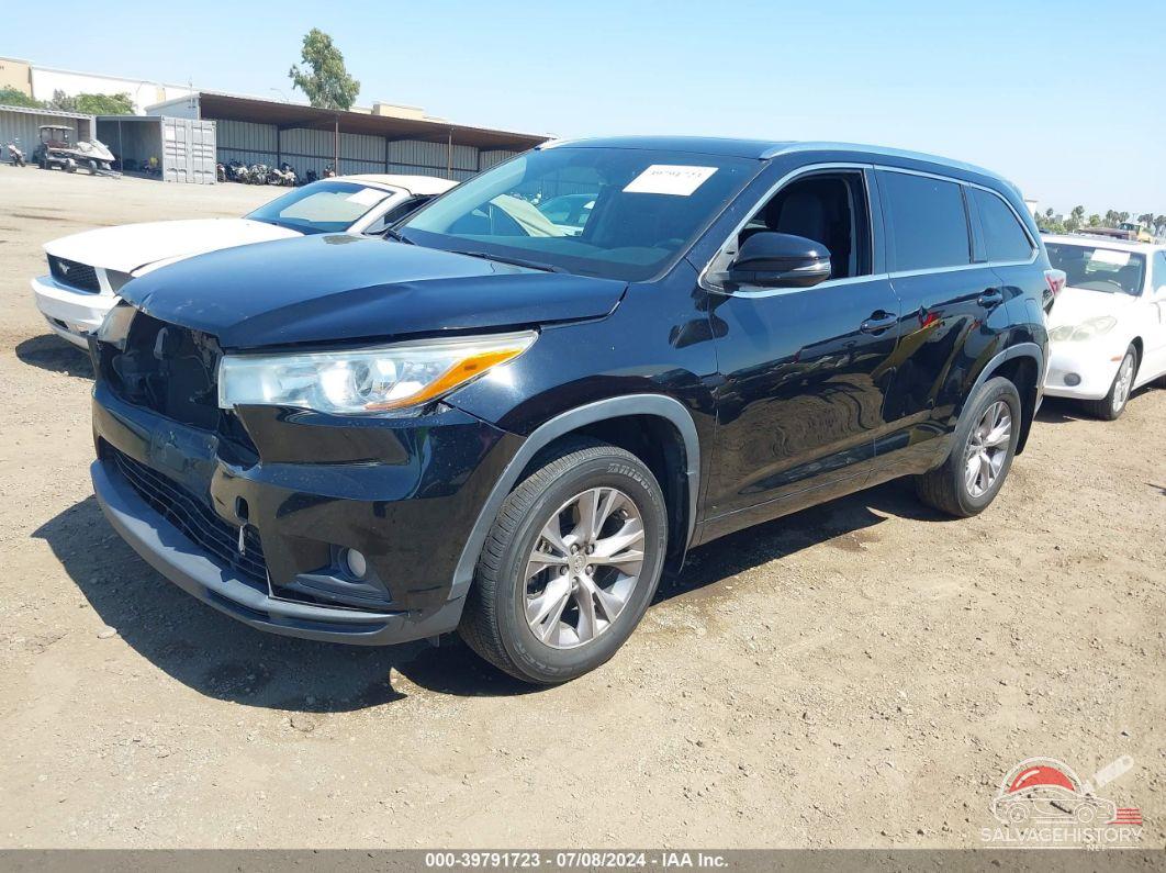 5TDJKRFH7FS216840 2015 TOYOTA HIGHLANDER photo no. 2