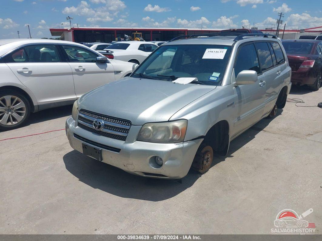 JTEEW21A560018635 2006 TOYOTA HIGHLANDER HYBRID photo no. 2