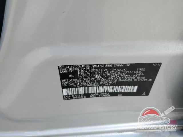 2T3ZF4DV0BW098352 2011 TOYOTA RAV4 photo no. 12
