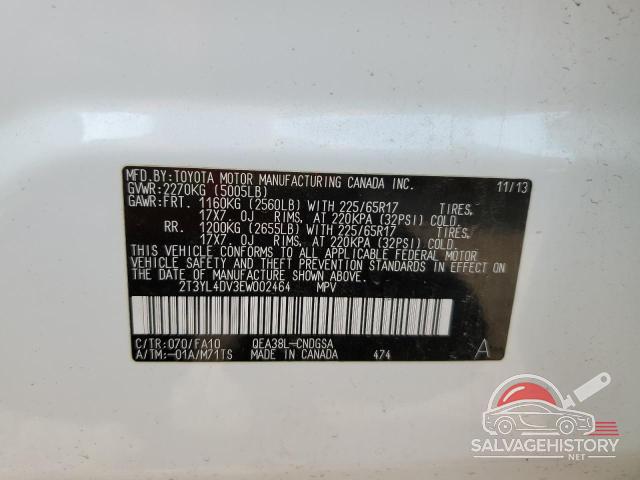 2T3YL4DV3EW002464 2014 TOYOTA RAV4 photo no. 12