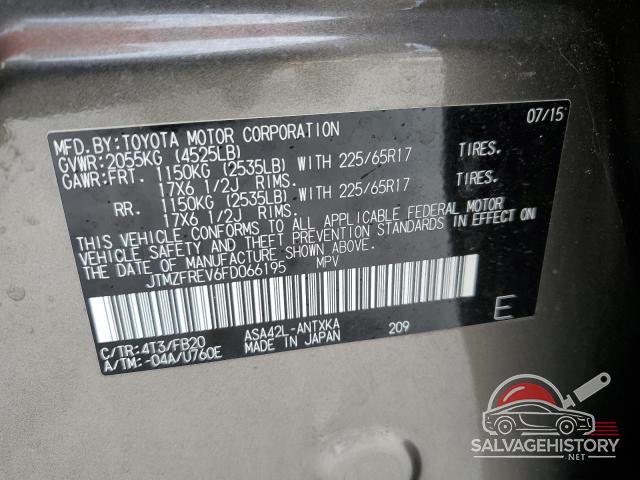 JTMZFREV6FD066195 2015 TOYOTA RAV4 photo no. 13