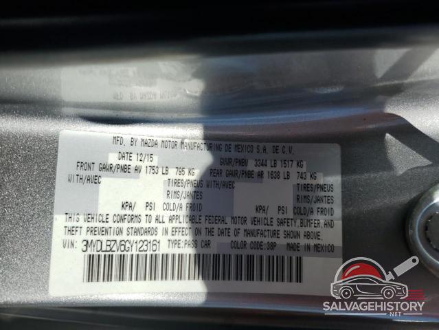 3MYDLBZV6GY123161 2016 TOYOTA SCION photo no. 12