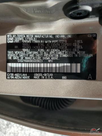 5TDZY68A98S009823 2008 TOYOTA SEQUOIA photo no. 14