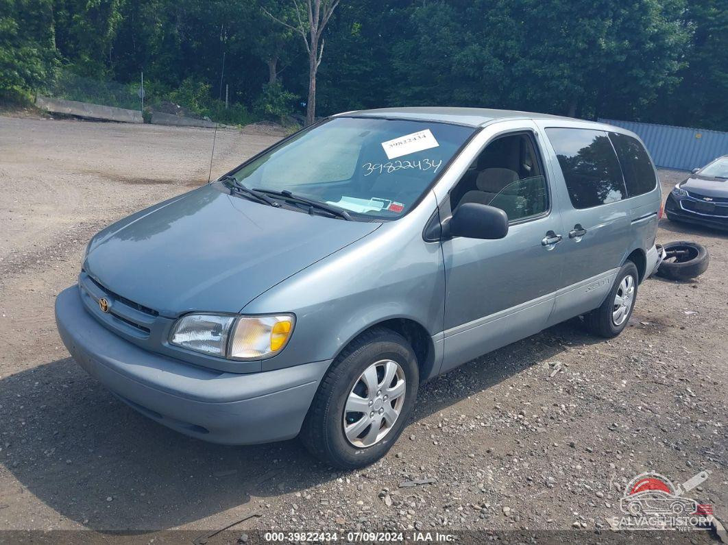 4T3ZF19C7YU200082 2000 TOYOTA SIENNA photo no. 2