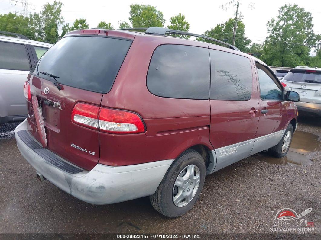 4T3ZF13C91U330315 2001 TOYOTA SIENNA photo no. 4