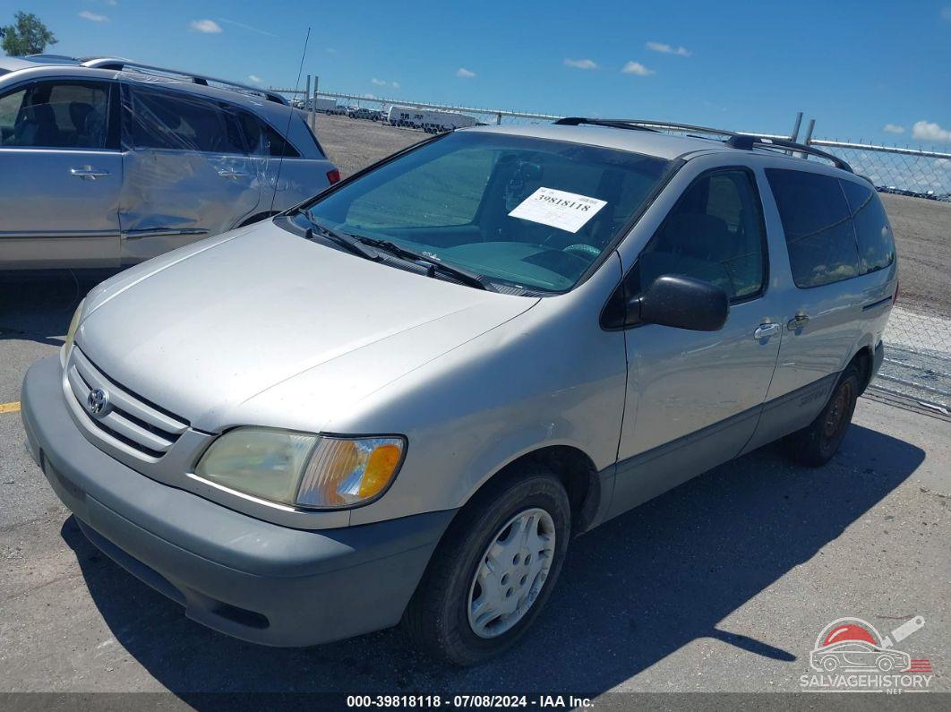 4T3ZF19C83U534291 2003 TOYOTA SIENNA photo no. 2