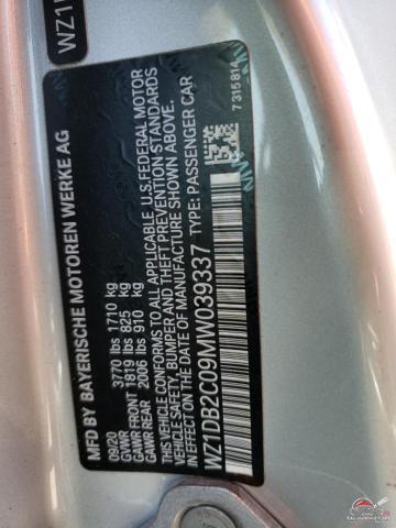 WZ1DB2C09MW039337 2021 TOYOTA SUPRA photo no. 12