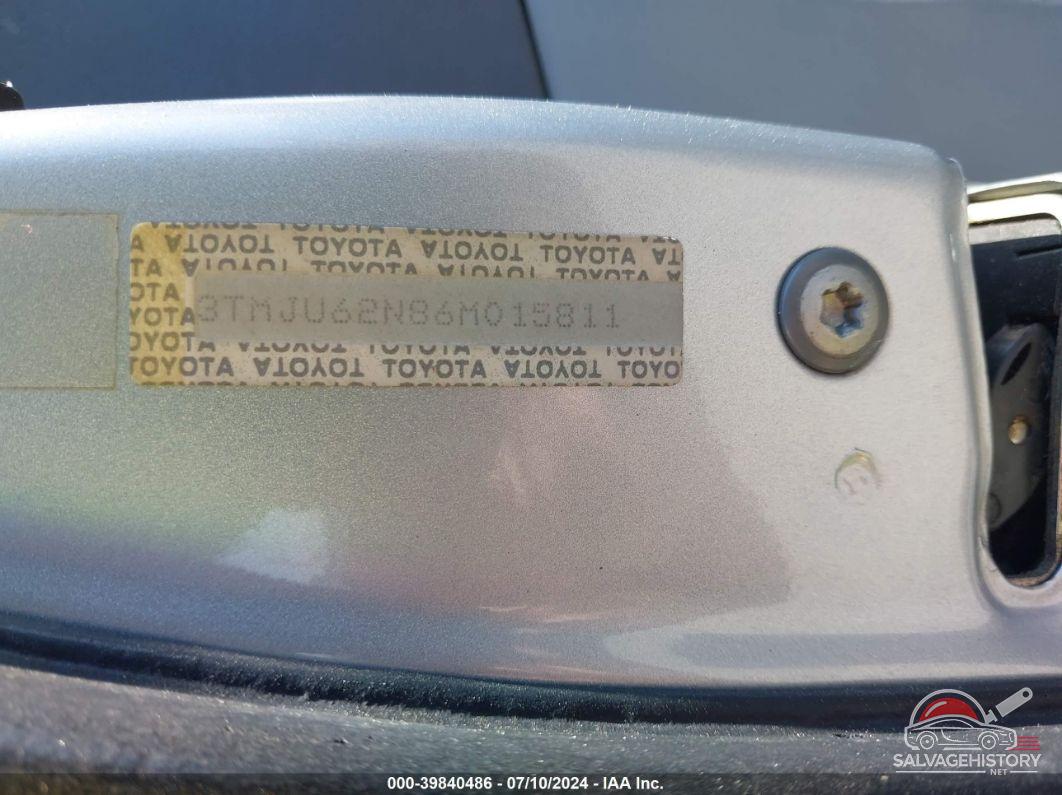 3TMJU62N86M015811 2006 TOYOTA TACOMA photo no. 9