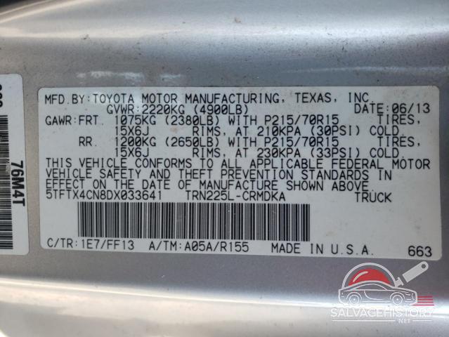 5TFTX4CN8DX033641 2013 TOYOTA TACOMA photo no. 12