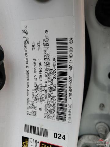 3TMGZ5AN8GM035579 2016 TOYOTA TACOMA photo no. 12