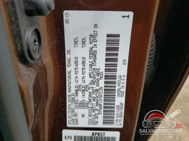 5TFHW5F11FX471136 2015 TOYOTA TUNDRA photo no. 12