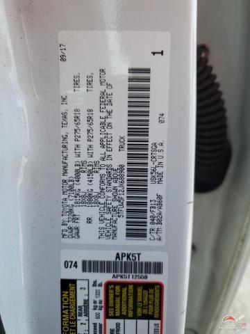 5TFUW5F12JX688900 2018 TOYOTA TUNDRA photo no. 12