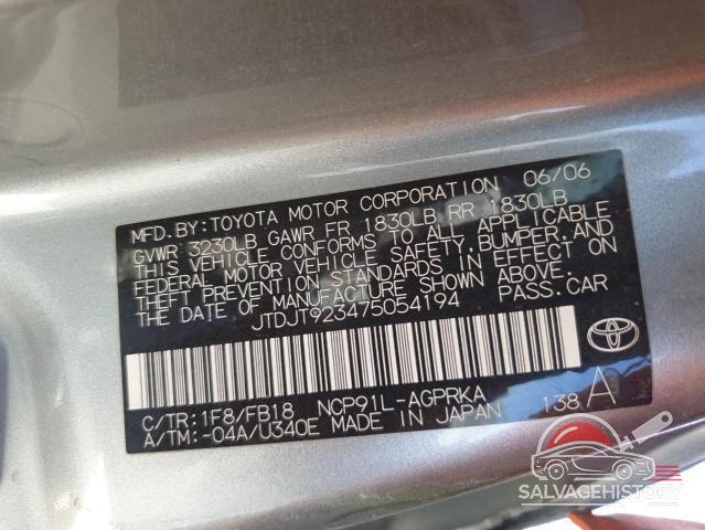 JTDJT923475054194 2007 TOYOTA YARIS photo no. 14