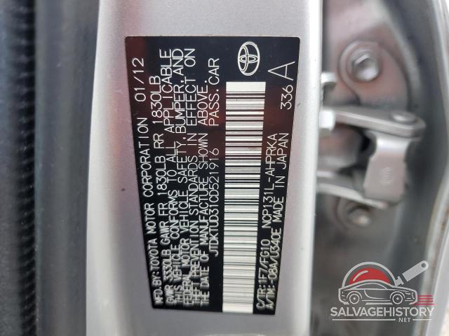 JTDKTUD31CD521916 2012 TOYOTA YARIS photo no. 13