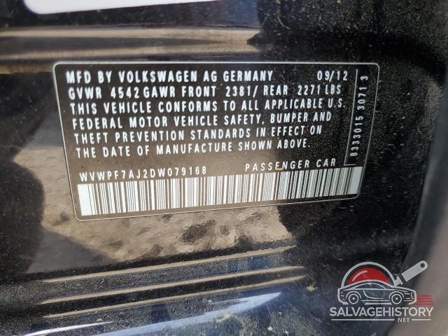 WVWPF7AJ2DW079168 2013 VOLKSWAGEN GOLF photo no. 12