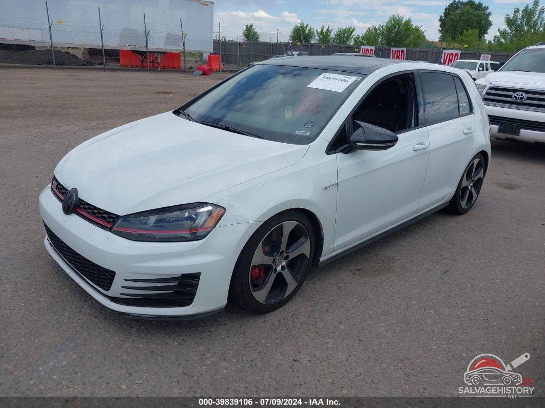 3VW447AU1HM052176 2017 VOLKSWAGEN GOLF GTI photo no. 2