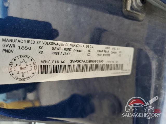 3VWDK7AJXBM083395 2011 VOLKSWAGEN JETTA photo no. 12