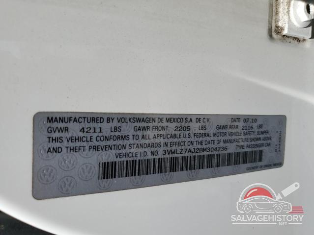 3VWLZ7AJ2BM304236 2011 VOLKSWAGEN JETTA photo no. 13