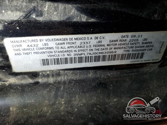 3VWPL7AJ0CM630959 2012 VOLKSWAGEN JETTA photo no. 12