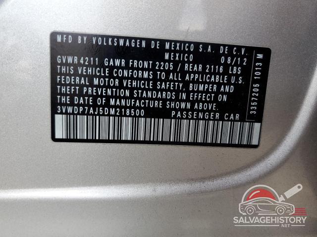 3VWDP7AJ5DM218500 2013 VOLKSWAGEN JETTA photo no. 13