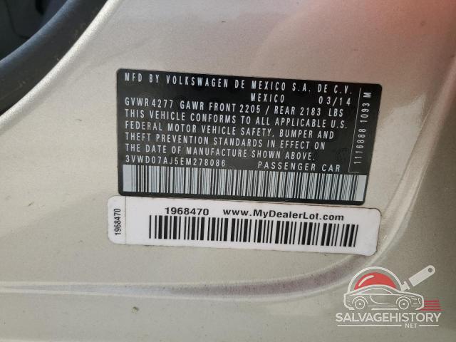 3VWD07AJ5EM278086 2014 VOLKSWAGEN JETTA photo no. 12