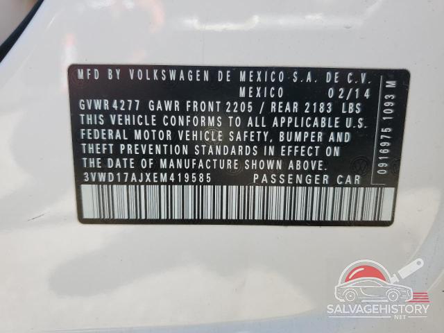 3VWD17AJXEM419585 2014 VOLKSWAGEN JETTA photo no. 12