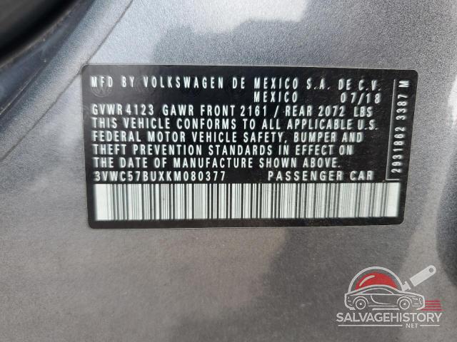 3VWC57BUXKM080377 2019 VOLKSWAGEN JETTA photo no. 12