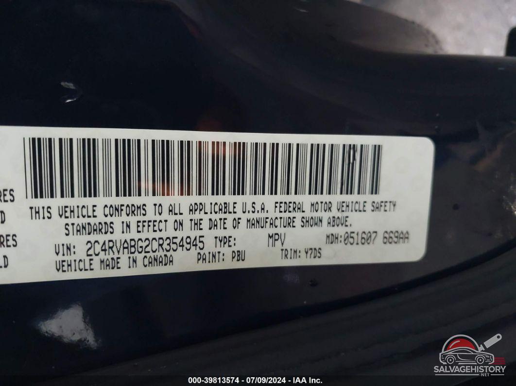 2C4RVABG2CR354945 2012 VOLKSWAGEN ROUTAN photo no. 9