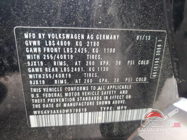 WVGAV3AX6DW579819 2013 VOLKSWAGEN TIGUAN photo no. 13