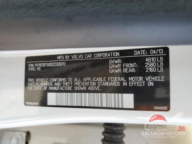 YV1612FSXD2230970 2013 VOLVO S60 photo no. 12