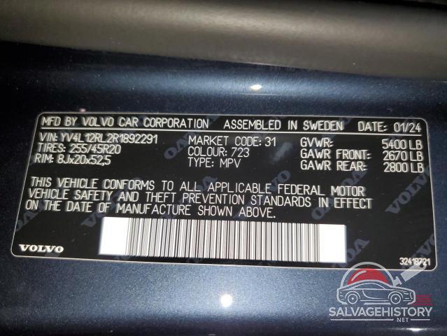 YV4L12RL2R1892291 2024 VOLVO XC60 PLUS photo no. 13