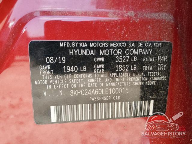 3KPC24A60LE100015 2020 HYUNDAI ACCENT photo no. 12