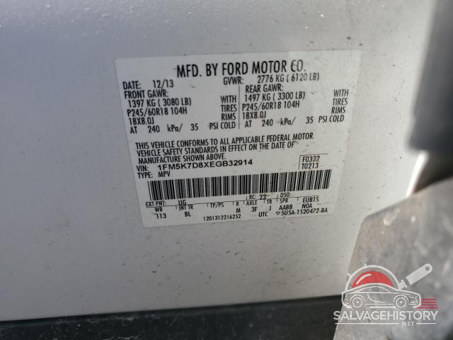 1FM5K7D8XEGB32914 2014 FORD EXPLORER photo no. 14