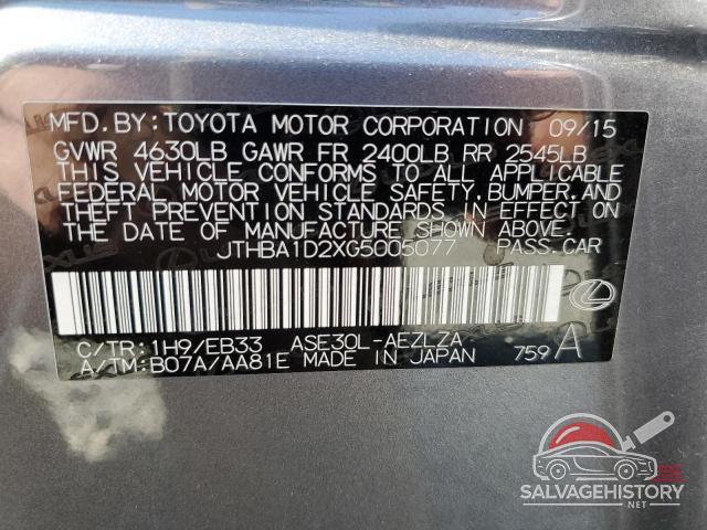 JTHBA1D2XG5005077 2016 LEXUS IS photo no. 12