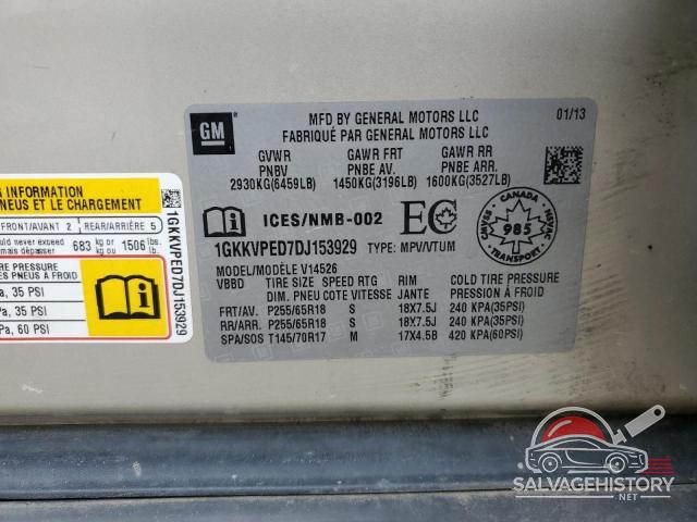 1GKKVPED7DJ153929 2013 GMC ACADIA photo no. 13
