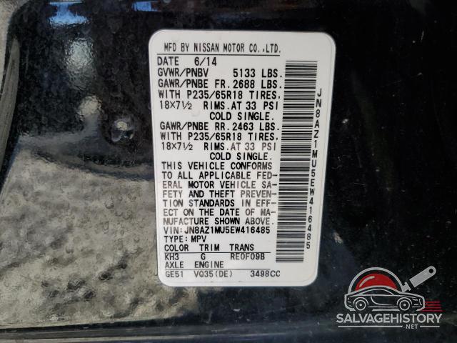 JN8AZ1MU5EW416485 2014 NISSAN MURANO photo no. 12