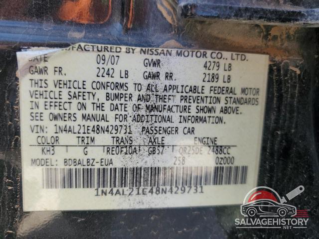 1N4AL21E48N429731 2008 NISSAN ALTIMA photo no. 13