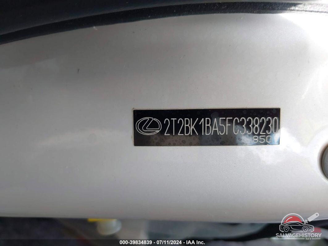 2T2BK1BA5FC338230 2015 LEXUS RX 350 photo no. 9