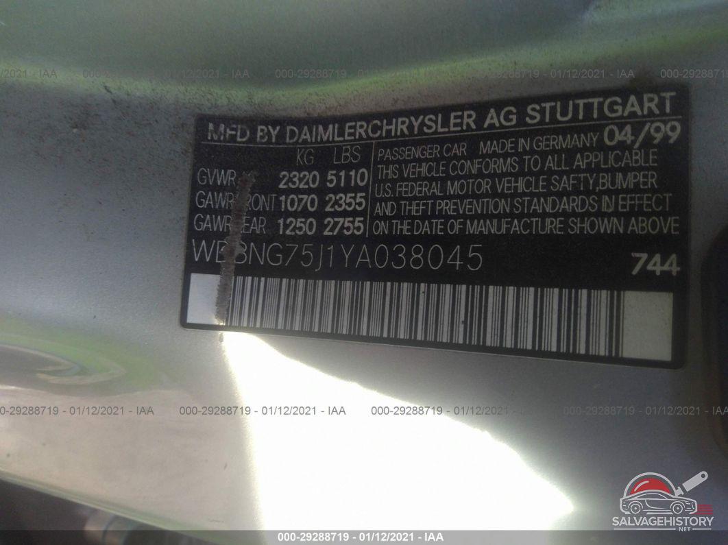WDBNG75J1YA038045 2000 MERCEDES-BENZ S-CLASS photo no. 9